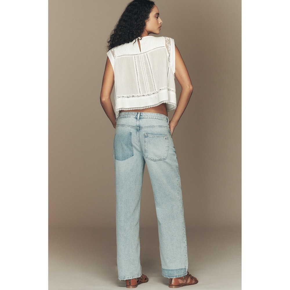Anthropologie Pilcro Reworked Mid-Rise Boyfriend Jeans Light Wash 27P New W/ Tag